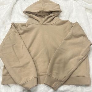 Tan cropped hoodie